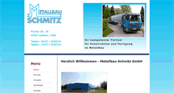 Desktop Screenshot of metallbau-schmitz.com