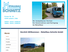 Tablet Screenshot of metallbau-schmitz.com